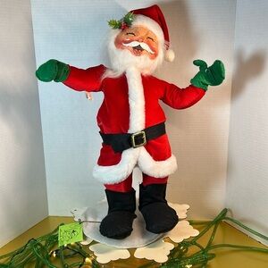 VINTAGE 17”h laughing Annalee Santa 1988